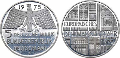 Лот №56,  ФРГ (Федеративная Республика Германия). 5 марок 1975 года. Европейский год охраны памятников.