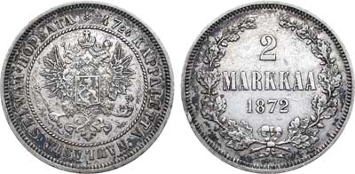 Лот №687, 2 марки 1872 года. S.