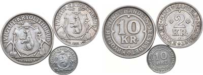 Лот №74,  Гренландия, Ивигтут. Сборный лот из 3 монет.
