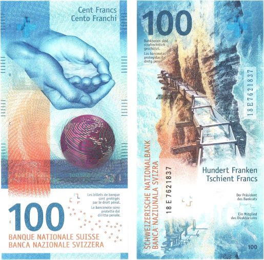 Лот №561,  Швейцария. 100 франков 2018 года. Национальный банк Швейцарии.
