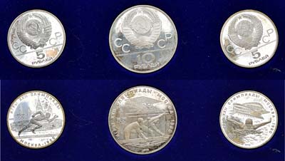 Лот №1298, Набор 1978 года. из 3 монет. Олимпийские игры в Москве 1980 года.