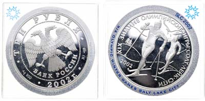 Лот №1362, 3 рубля 2002 года. XIX зимние Олимпийские игры 2002 г., Солт-Лейк-Сити, США.