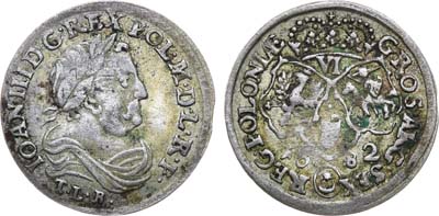 Лот №151,  Речь Посполитая. Король польский и великий князь литовский Ян III Собеский. 6 грошей 1682 года. T•L•B•.