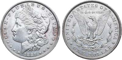 Лот №178,  США. 1 доллар 1887 года.