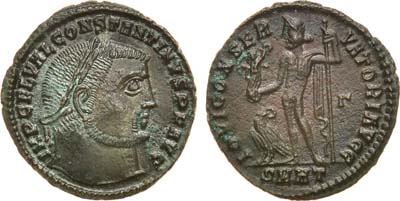 Лот №2,  Римская Империя. Император Константин I Великий. Фоллис 313-314 гг.