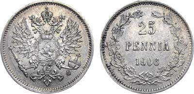Лот №1011, 25 пенни 1906 года. L.