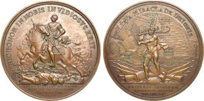 Лот №38, Медаль 1709 года. В память Полтавской битвы, из серии медалей на события Северной войны.