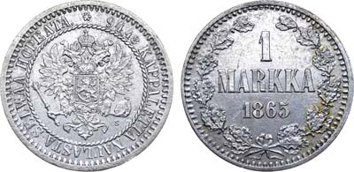 Лот №763, 1 марка 1865 года. S.