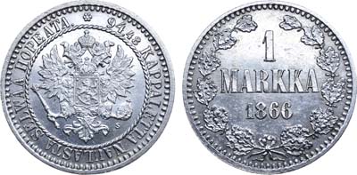 Лот №769, 1 марка 1866 года. S.