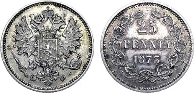 Лот №804, 25 пенни 1873 года. S.