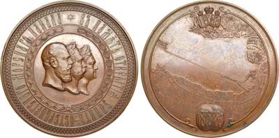 Лот №871, Медаль  1885 года. В память открытия Санкт-Петербургского морского канала.