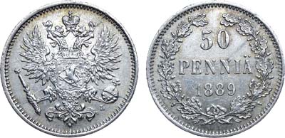 Лот №888, 50 пенни 1889 года. L.