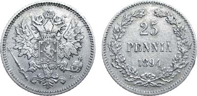 Лот №914, 25 пенни 1894 года. L.