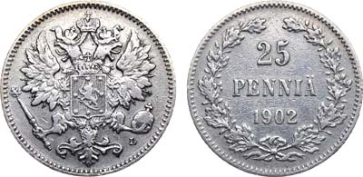 Лот №979, 25 пенни 1902 года. L.
