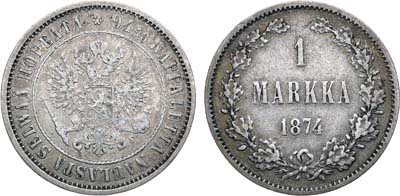 Лот №1251, 1 марка 1874 года. S.