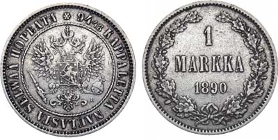 Лот №1288, 1 марка 1890 года. L.