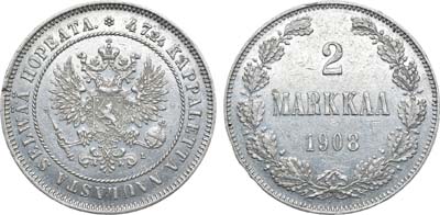 Лот №1359, 2 марки 1908 года. L.