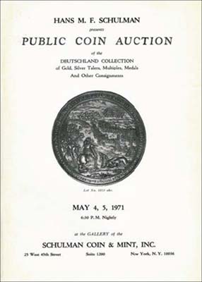 Лот №1643,  Schulman Coin. Каталог аукциона. Bowdoin College Collection.