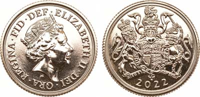 Лот №229,  Великобритания. Королева Елизавета II. Соверен 2022 года.  Платиновый юбилей королевы.