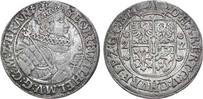 Лот №240,  Священная Римская Империя. Княжество Бранденбург-Пруссия. Курфюрст Бранденбургский и герцог Прусский Георг-Вильгельм. Орт (1/4 талера) 1622 года. Портрет в латах и короне.