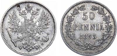 Лот №1154, 50 пенни 1893 года. L.