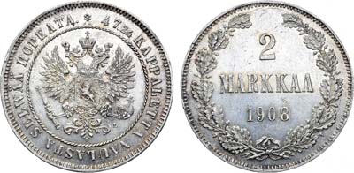 Лот №1216, 2 марки 1908 года. L.