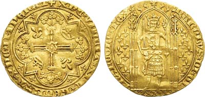 Лот №209,  Королевство Франция. Король Карл V Валуа. Золотой франк ND (1365 года).