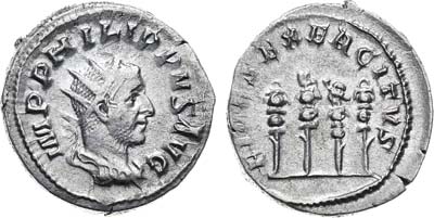 Лот №25,  Римская Империя. Император Филипп I Араб. Антониниан 249 год.