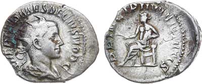 Лот №27,  Римская Империя. Император Геренний Этруск. Антониниан 251 года.