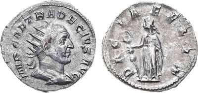 Лот №31,  Римская Империя. Император Деций Траян. Антониниан 251 год.