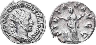 Лот №35,  Римская Империя. Император Волузиан Галл. Антониниан 252 года.