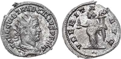 Лот №36,  Римская Империя. Император Требониан Галл. Антониниан 251-252 гг.