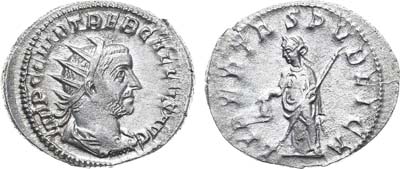 Лот №39,  Римская Империя. Император Требониан Галл. Антониниан 252 года.