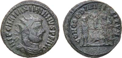 Лот №70,  Римская Империя. Император Максимиан. Пореформенный радиат 295-298 гг.