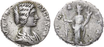 Лот №7,  Римская империя. Юлия Домна (жена императора Септимия Севера). Денарий 202 года.