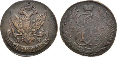 Лот №825, 5 копеек 1795 года. АМ. 