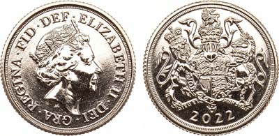 Лот №97,  Великобритания. Королева Елизавета II. Соверен 2022 года.  Платиновый юбилей королевы.