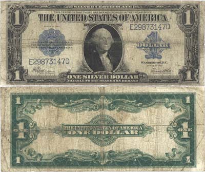 Лот №277,  США. Казначейство США. 1 доллар 1923 года (большой формат).