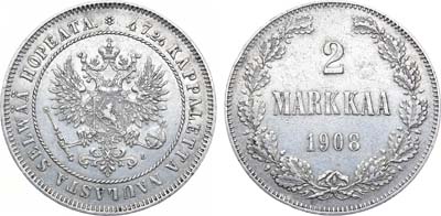 Лот №1525, 2 марки 1908 года. L.