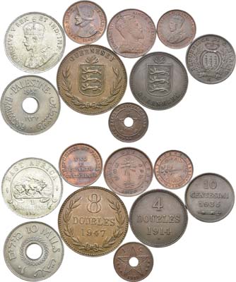 Лот №256,  Сборный лот из 9 монет Британских колоний.