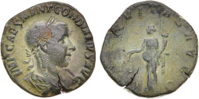 Лот №27,  Римская Империя. Император Гордиан III. Сестерций 240 года.