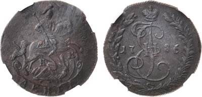 Лот №841, Денга 1786 года. КМ. В слабе ННР AU det.