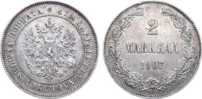 Лот №652, 2 марки 1907 года. L.