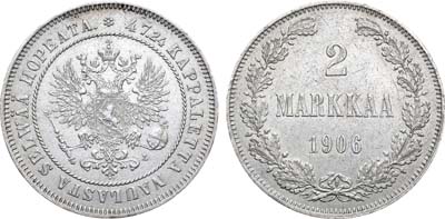 Лот №936, 2 марки 1906 года. L.