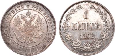 Лот №465, 1 марка 1892 года. L.