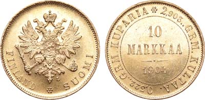 Лот №516, 10 марок 1904 года. L.