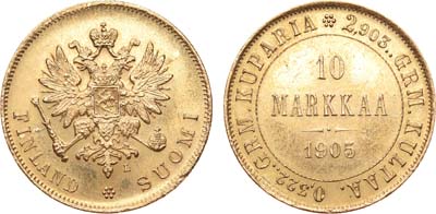 Лот №517, 10 марок 1905 года. L.