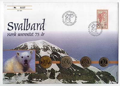 Лот №658, Памятный набор платежных бон «Арктикуголь », остров Шпицберген (4 боны) 1993 года.