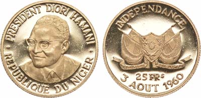 Лот №685, Нигер. 25 франков 1960 года.