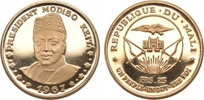 Лот №689, Мали. 25 франков 1967 года. 